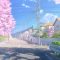 Anime Cherry Blossom Street Live Wallpaper