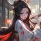 Anime Girl Holding a Sword in Her Chinese Custom Dress Live Wallpaper