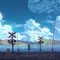 Anime Girl Student Sky Clouds Scenery Train Live Wallpaper