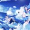 HD Wallpaper: Two Anime Girls in Sky, Bilibili, Clouds, Skydiving, Falling Live Wallpaper