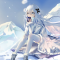 Anime Girl at Snow Mountain Live Wallpaper