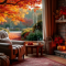 Cozy Fireplace in Autumn Live Wallpaper