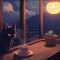 Cat and Coffee Cup Live Wallpaper
