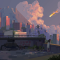 Pixel Art Watching Sunset from Your Rooftop Live Wallpaper