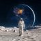 Astronaut Walking on the Moon 4K Live Wallpaper