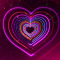 Neon Lights Hearts Tunnel Motion Background Live Wallpaper